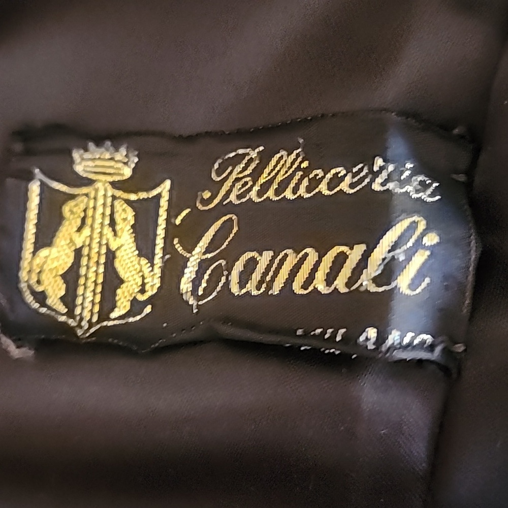 Vintage Pellicceria Canali Milano Dark Brown Mouton Lamb Fur Coat Italy - Picture 12 of 14